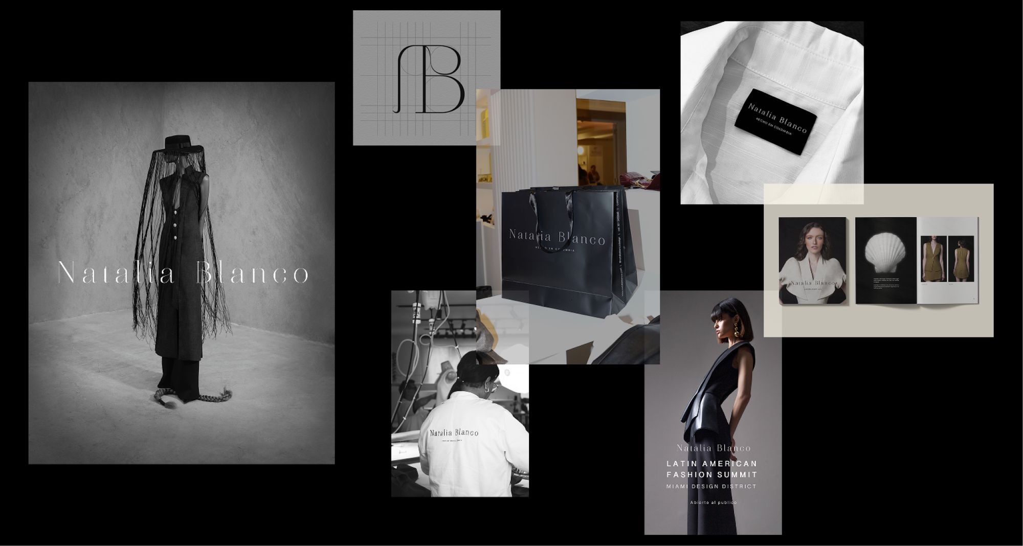 Natalia Blanco visual identity collage